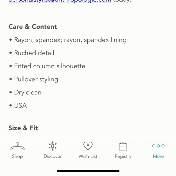 Anthropologie column dress ruched - Picture 5 of 6